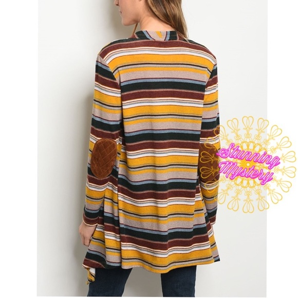 💕 Wavy Comfy Mustard Cardigan - Picture 3 of 7